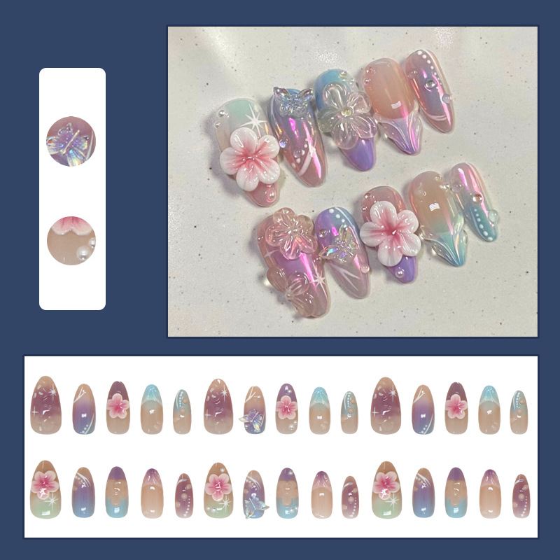 Resin Art Design For Wedding - 30 Uñas Postizas con Diseño 3D