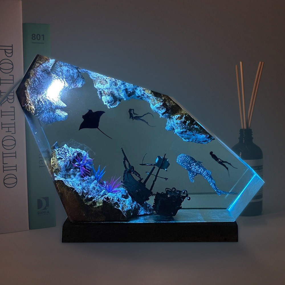 Resin Art Design For Wedding - Arte de madera de resina marina,