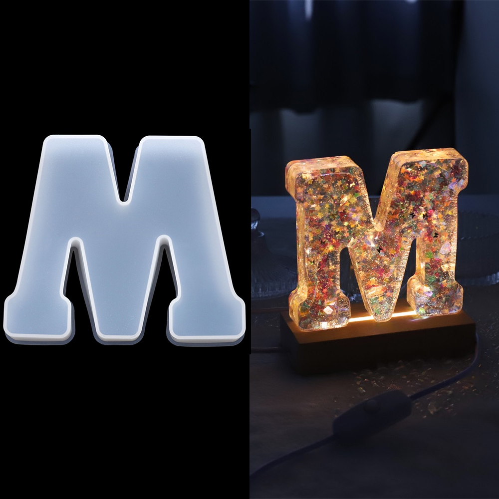 Resin Art Letters - Moldes de silicona con letras de