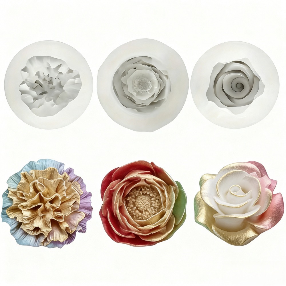 Resin Art Design For Wedding - Moldes de silicona de 3 piezas