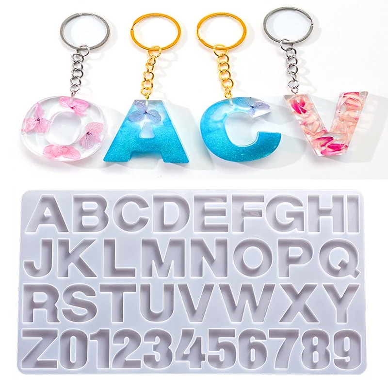 Resin Art Letters - Alfabeto resina epoxi molde de silicona