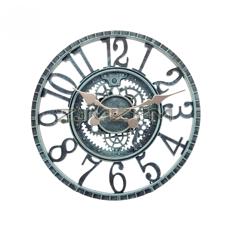 Resin Art Wall Clock - Reloj de pared impermeable Retro para