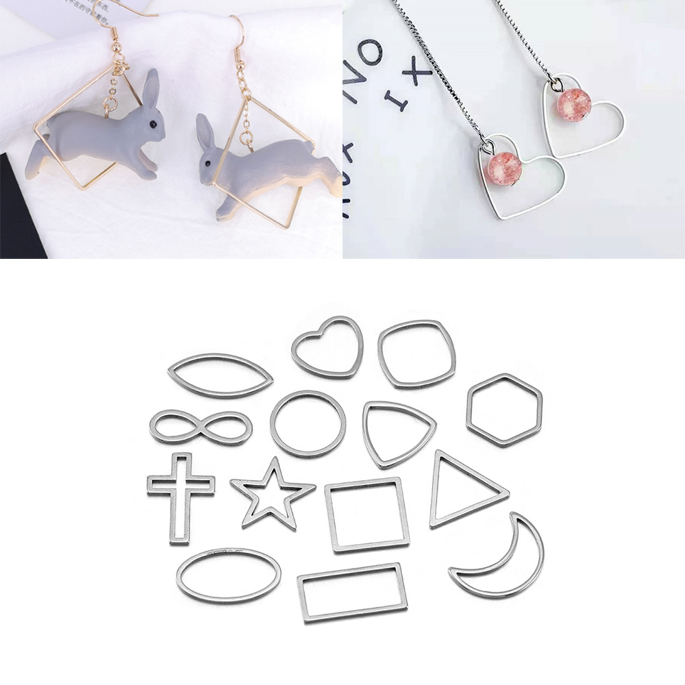 Bezels Pendant Resin - Marco de bisel geométrico hueco de