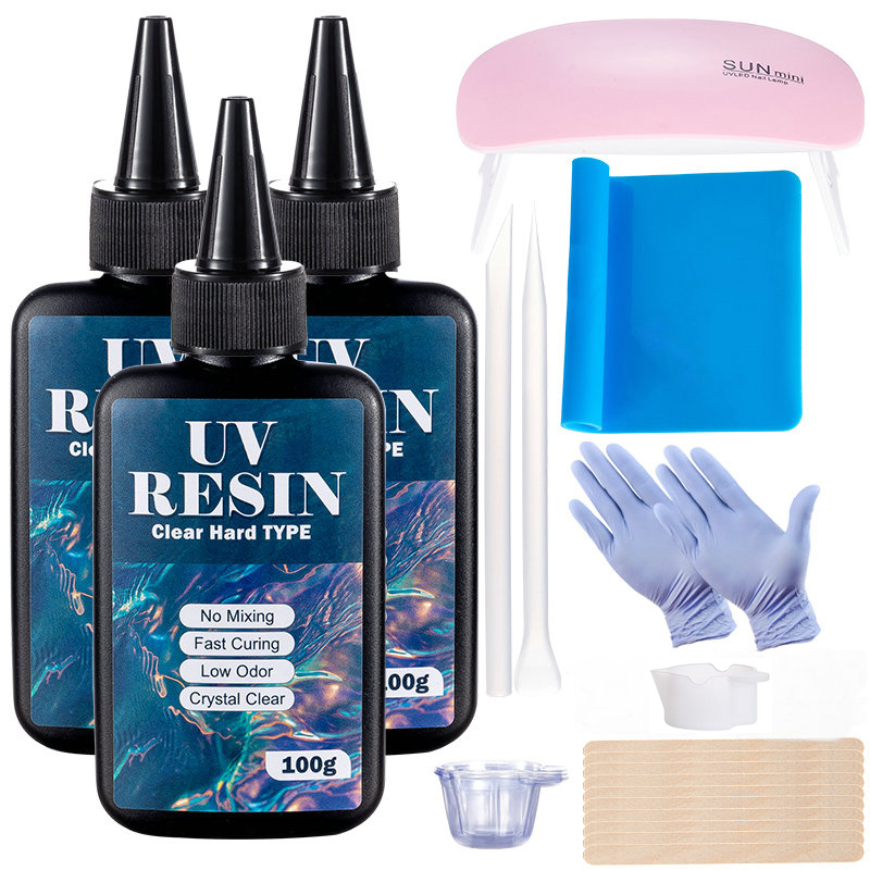 Resin Art Kit For Beginners - 100g/250g resina UV transparente tipo duro