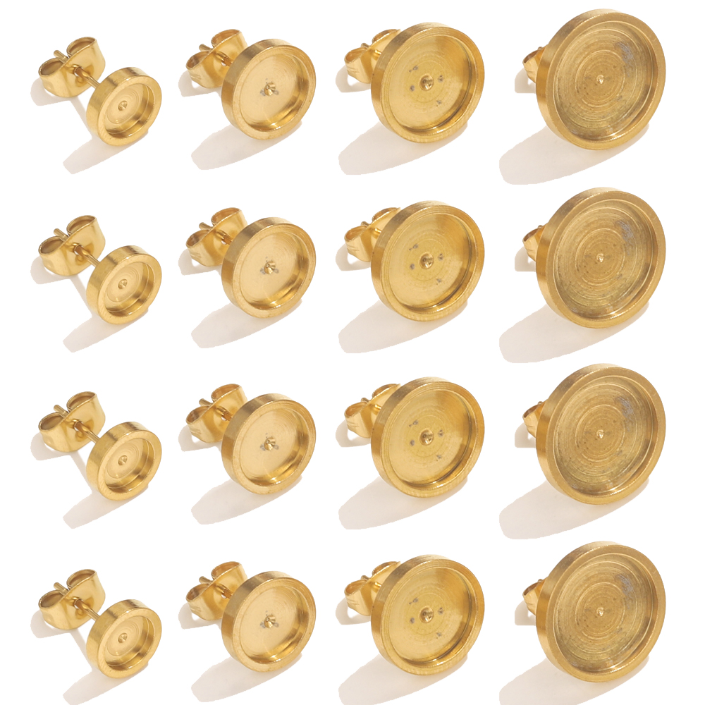 Resin Art Engagement - 10 Uds. De pendientes dorados de