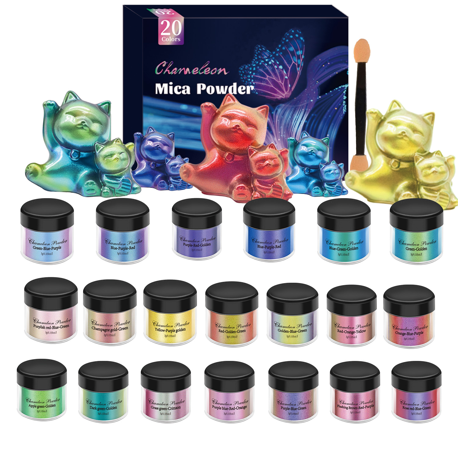 Juego de 10/20 Pigmentos Camal - Pearl Powder Resin reseña y precio