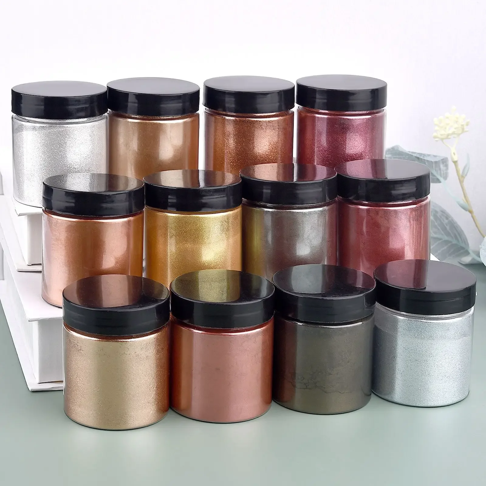 50g/botella de polvo metálico  - Pearl Powder Resin reseña y precio