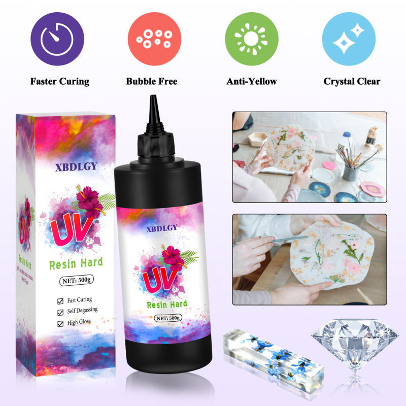 Pegamento duro de resina UV de - Resin Art Letters reseña y precio
