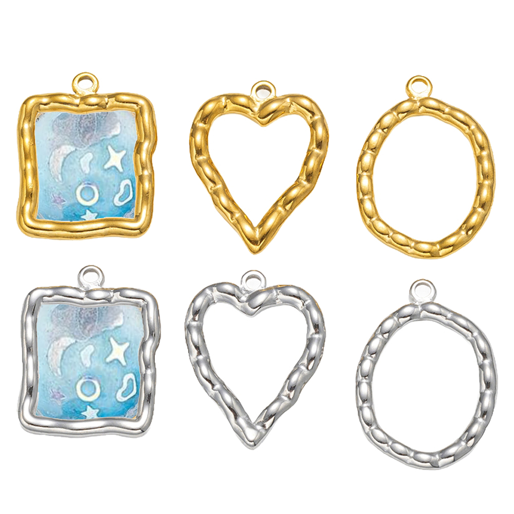 5 uds. De colgantes redondos c - Bezels Pendant Resin reseña y precio