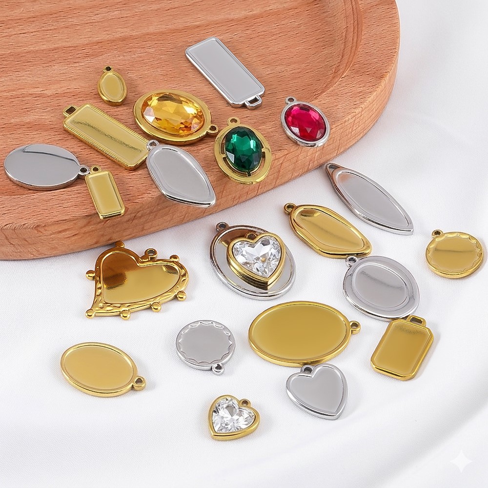 5 unidades de bases de cabujón - Bezels Pendant Resin reseña y precio
