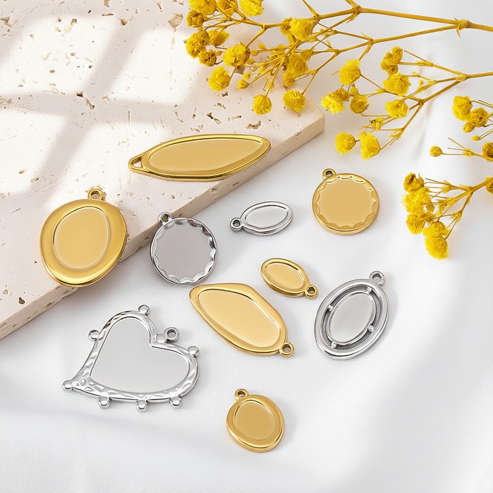 5 unidades de bases de cabujón - Bezels Pendant Resin reseña y precio