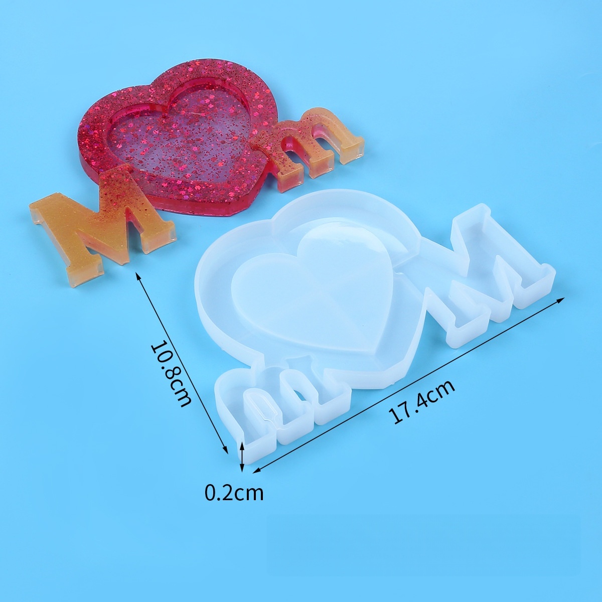 Molde de Silicona con Letra Mm - Resin Art Letters reseña y precio
