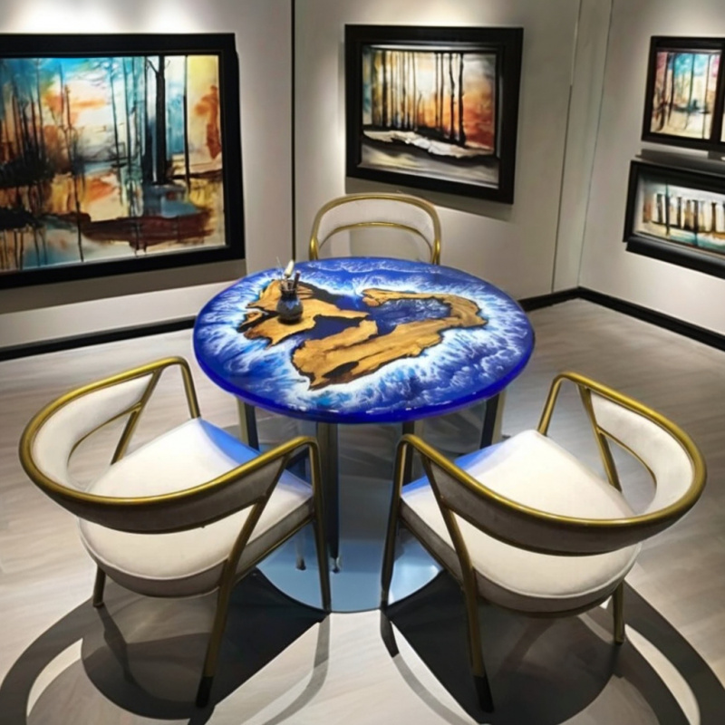 Mesa de Comedor de Resina Epox - Resin Art Design For Wedding reseña y precio
