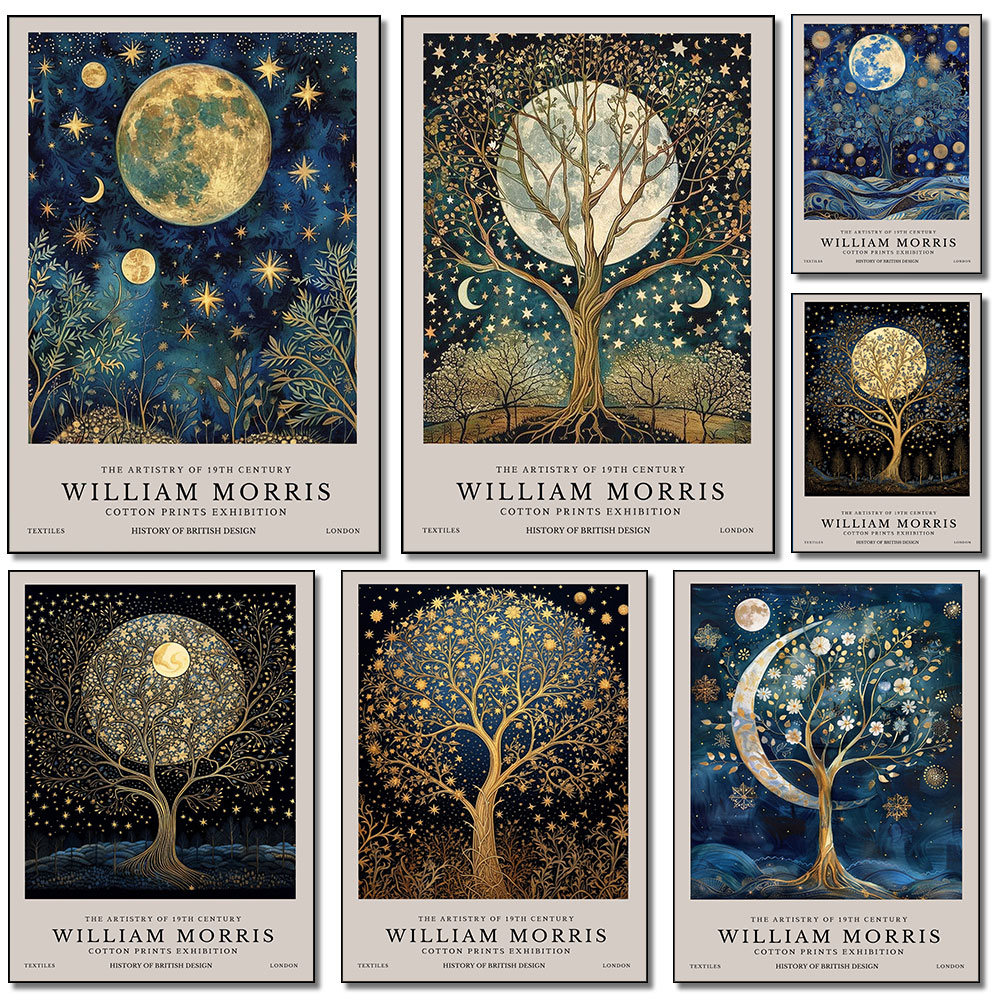 Póster Retro de William Morris - Resin Art Studio reseña y precio