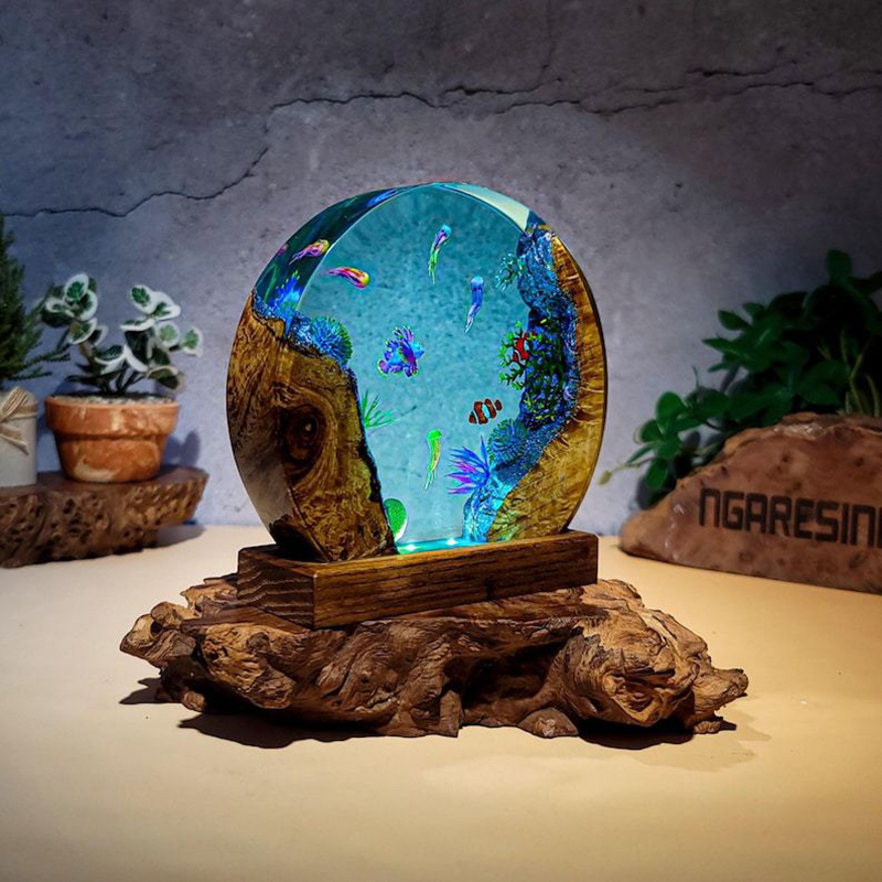Lámpara de Mesa de Resina con  - Resin Art Resin reseña y precio