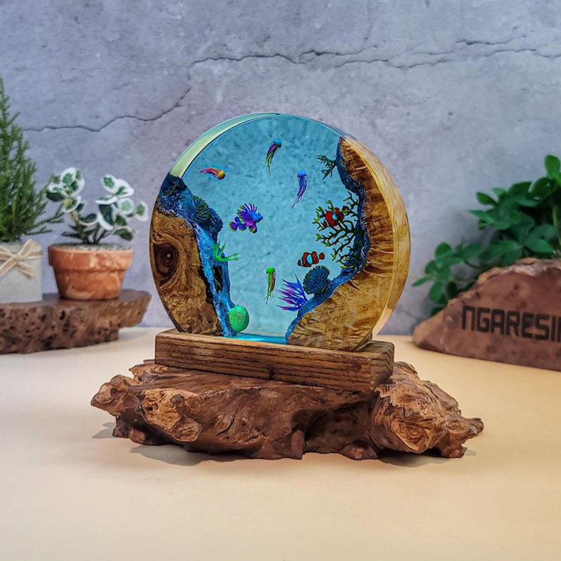 Lámpara de Mesa de Resina con  - Resin Art Resin reseña y precio