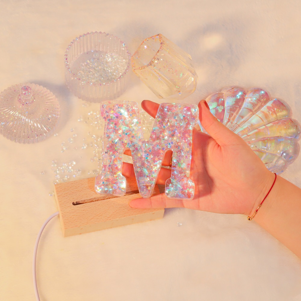Moldes de silicona con letras  - Resin Art Letters reseña y precio