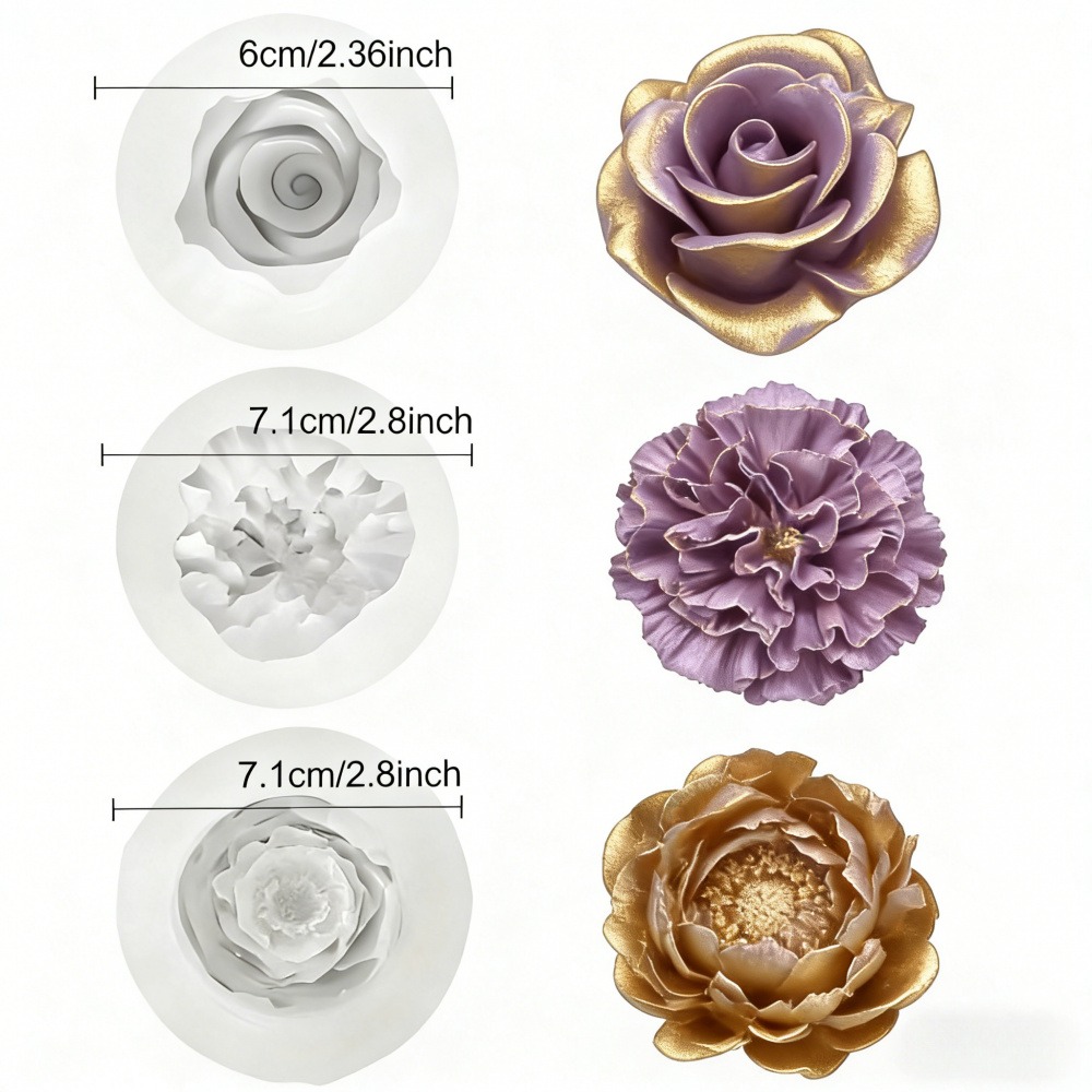 Moldes de silicona de 3 piezas - Resin Art Design For Wedding reseña y precio