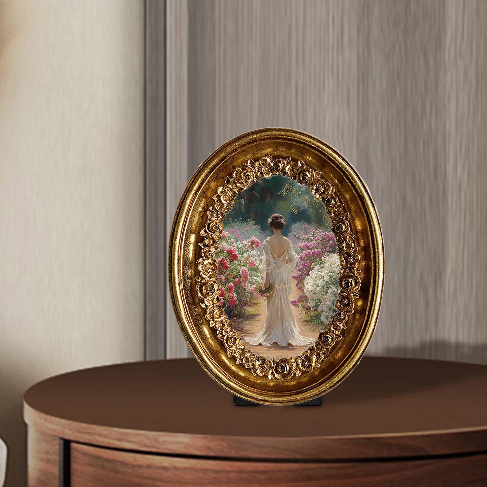 Marco de fotos ovalado Vintage - Resin Art Studio reseña y precio