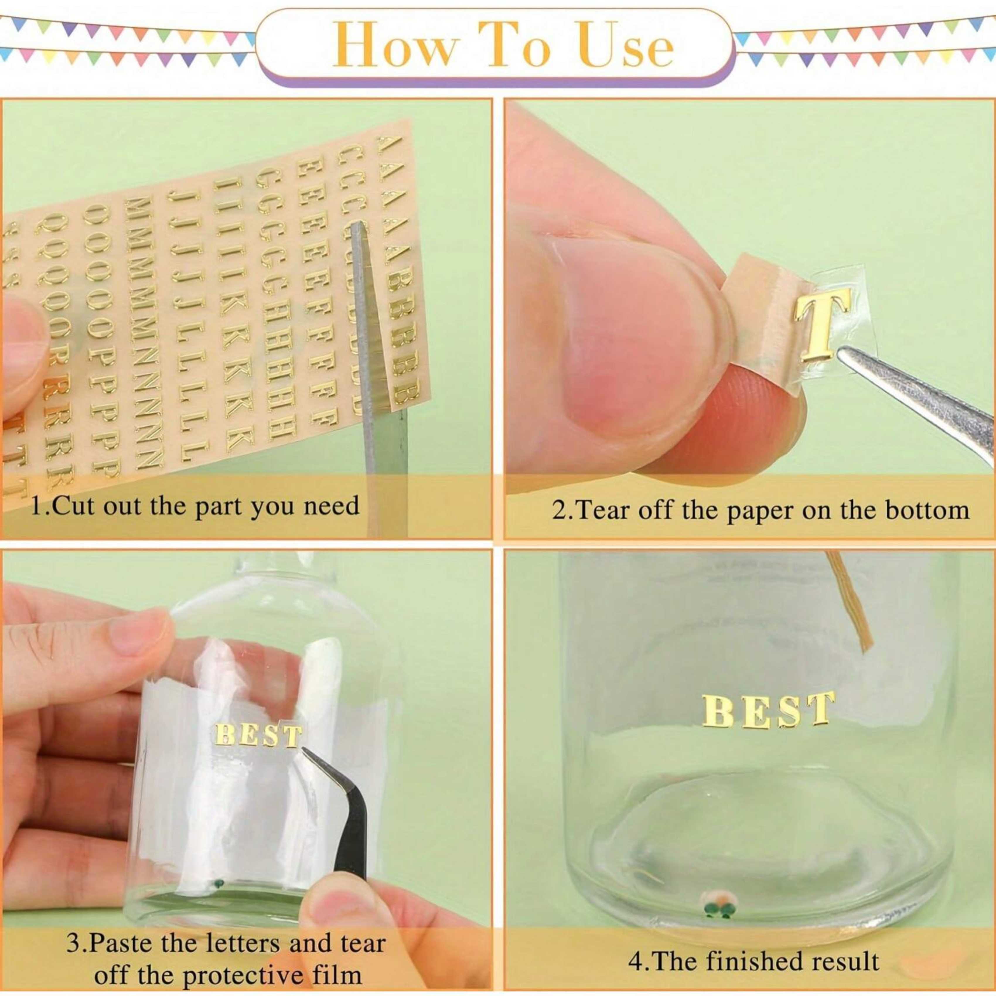 Pegatinas de Resina con 12 Let - Resin Art Letters reseña y precio