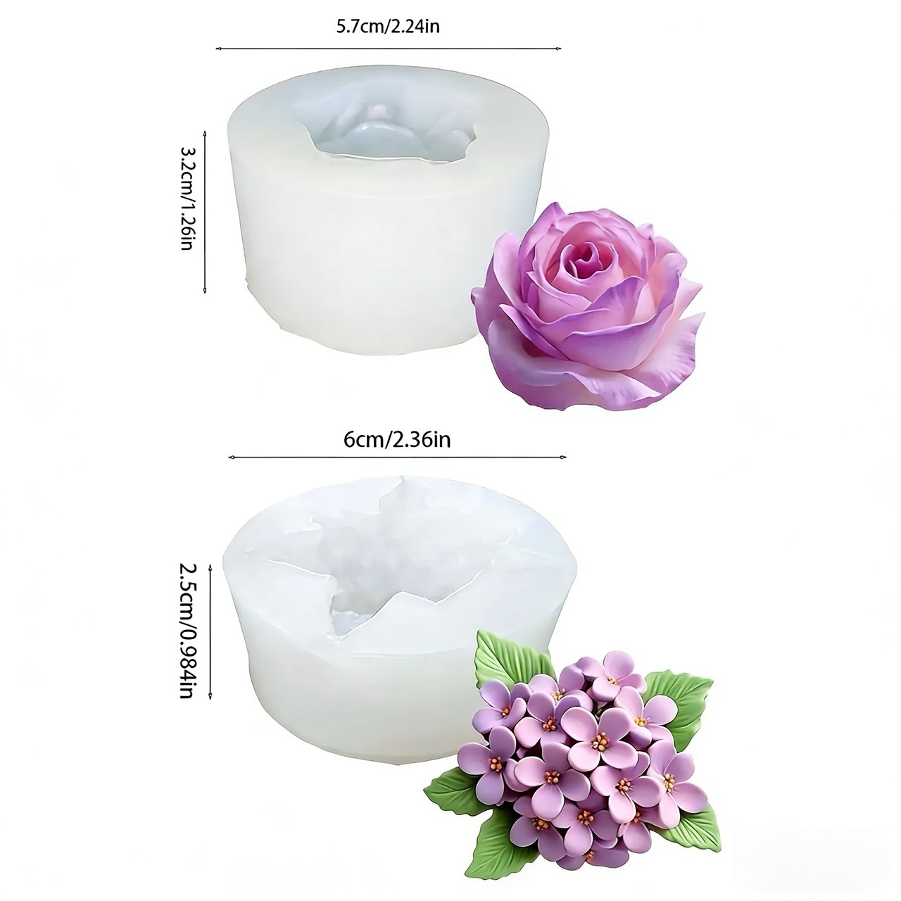 2 piezas de moldes de silicona - Resin Art Design reseña y precio