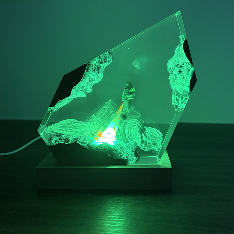 Lámpara de Mesa de Resina con  - Resin Art Resin reseña y precio