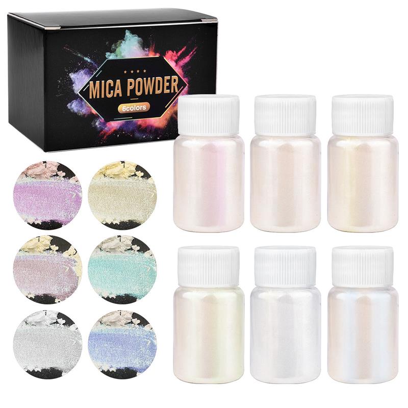 Juego de 6 uds de pigmentos en - Pearl Powder Resin reseña y precio