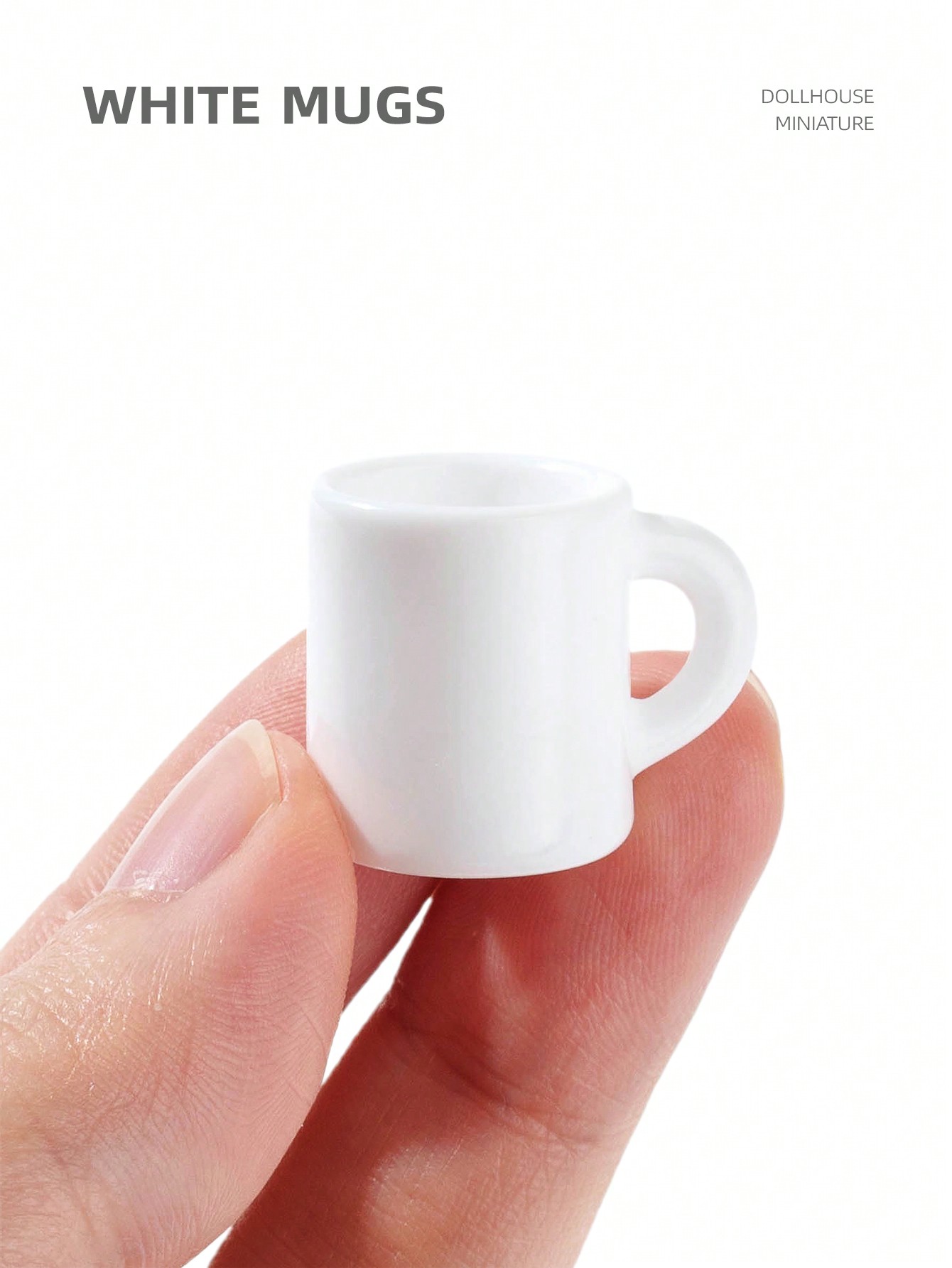 10 tazas blancas en miniatura  - Resin Art Kitchen reseña y precio