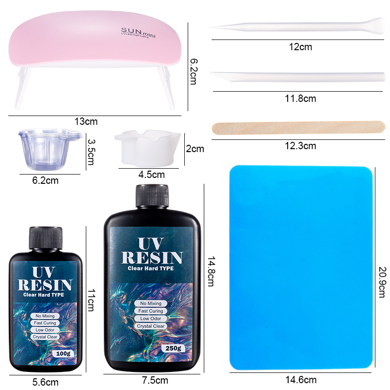 100g/250g resina UV transparen - Resin Art Kit For Beginners reseña y precio
