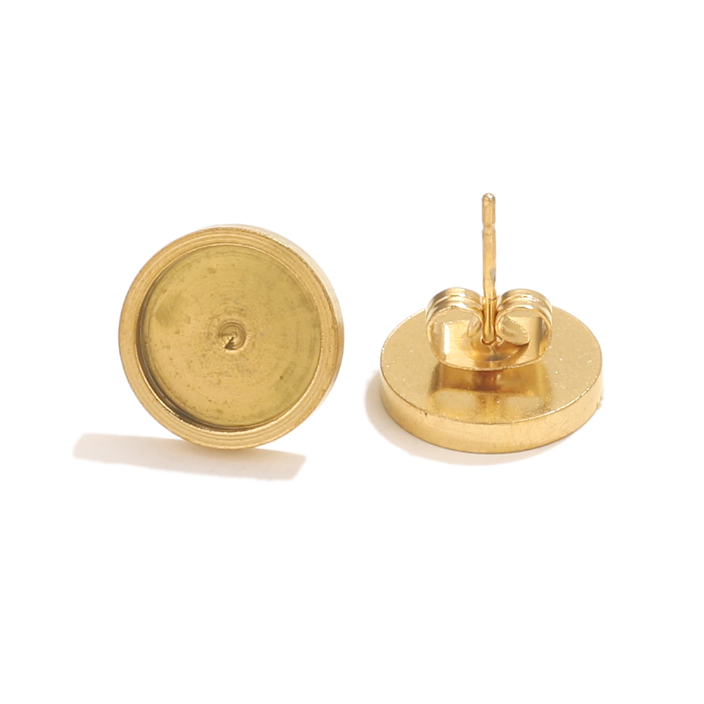 10 Uds. De pendientes dorados  - Resin Art Engagement reseña y precio